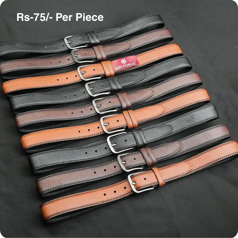 Mens Black Leather Belt