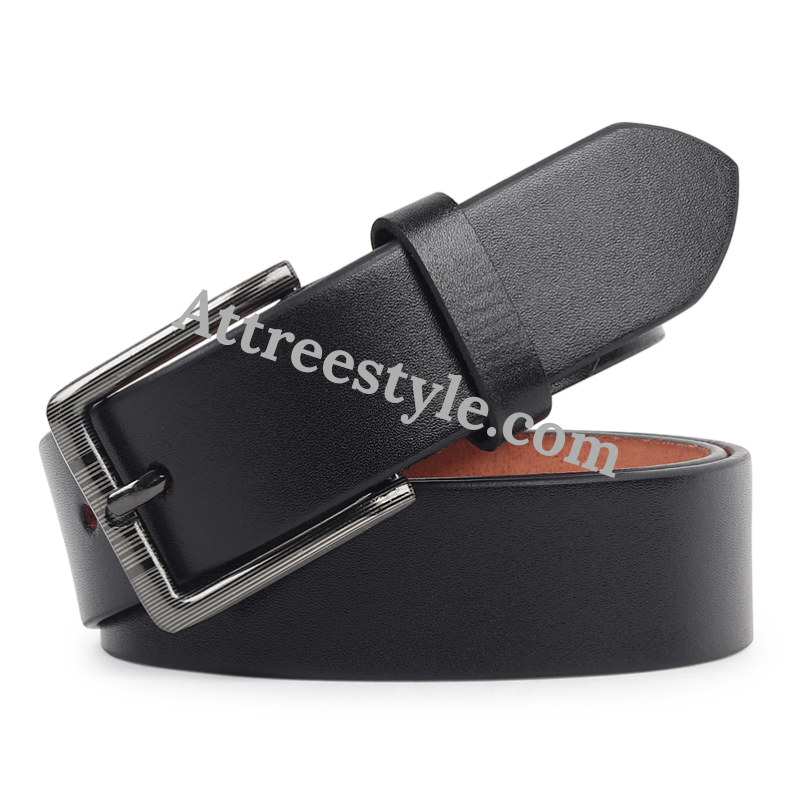 Mens Black Leather Belt