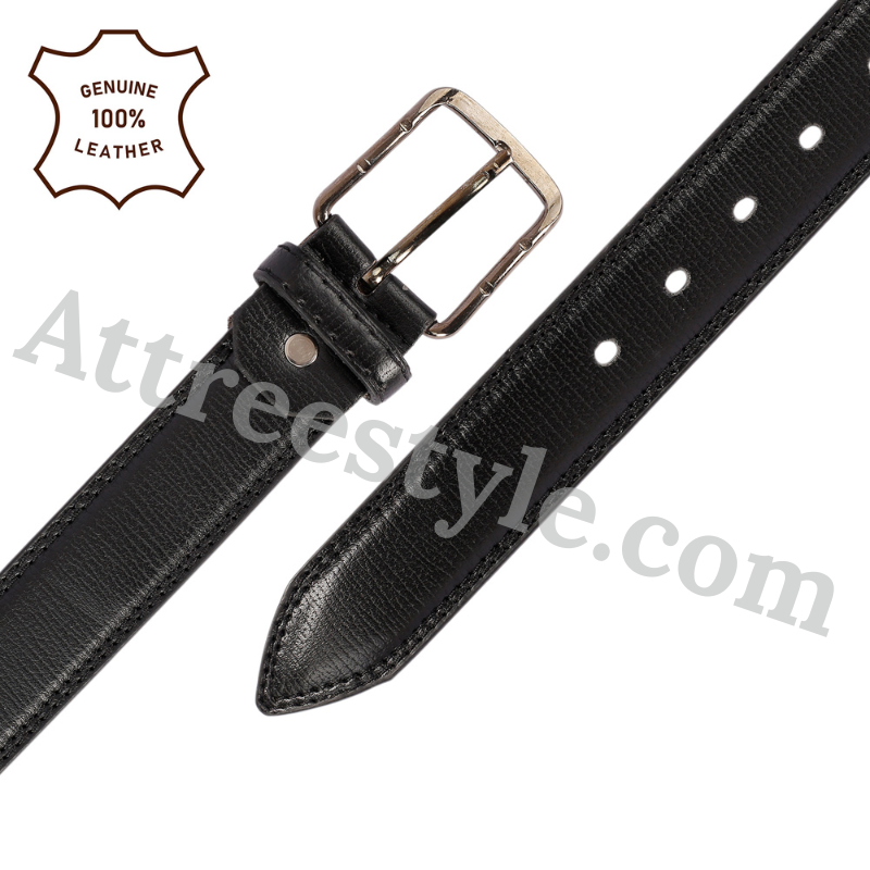 Mens Black Leather Belt