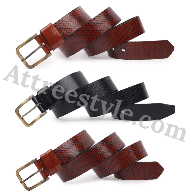 Mens Black Leather Belt