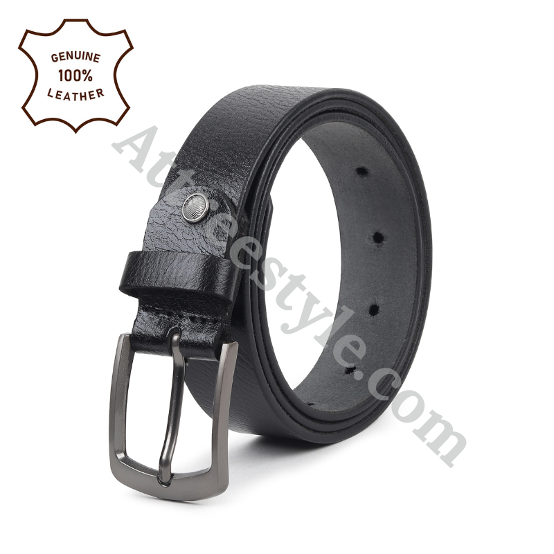 Mens Black Leather Belt
