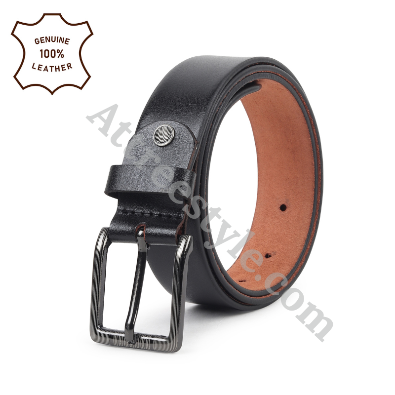 Mens Black Leather Belt
