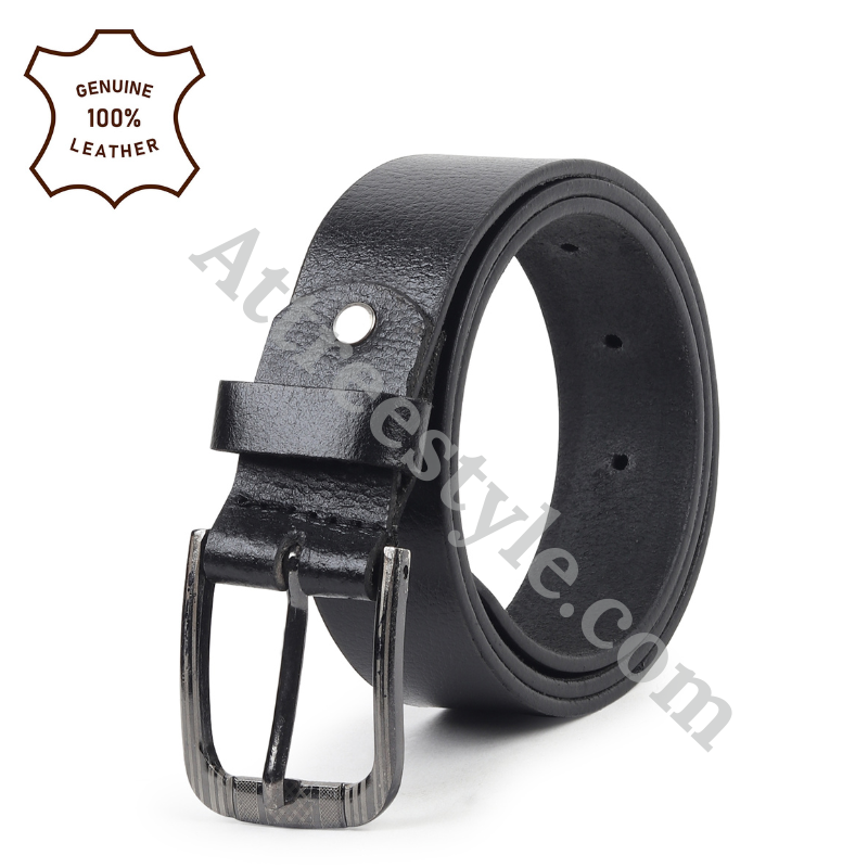 Mens Black Leather Belt