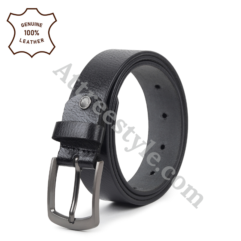 Mens Black Leather Belt