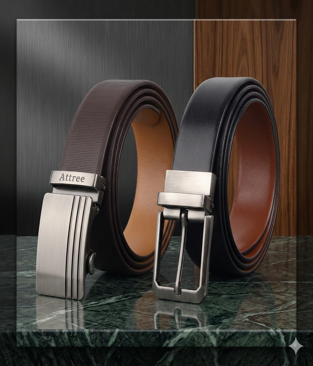 Mens Black Leather Belt