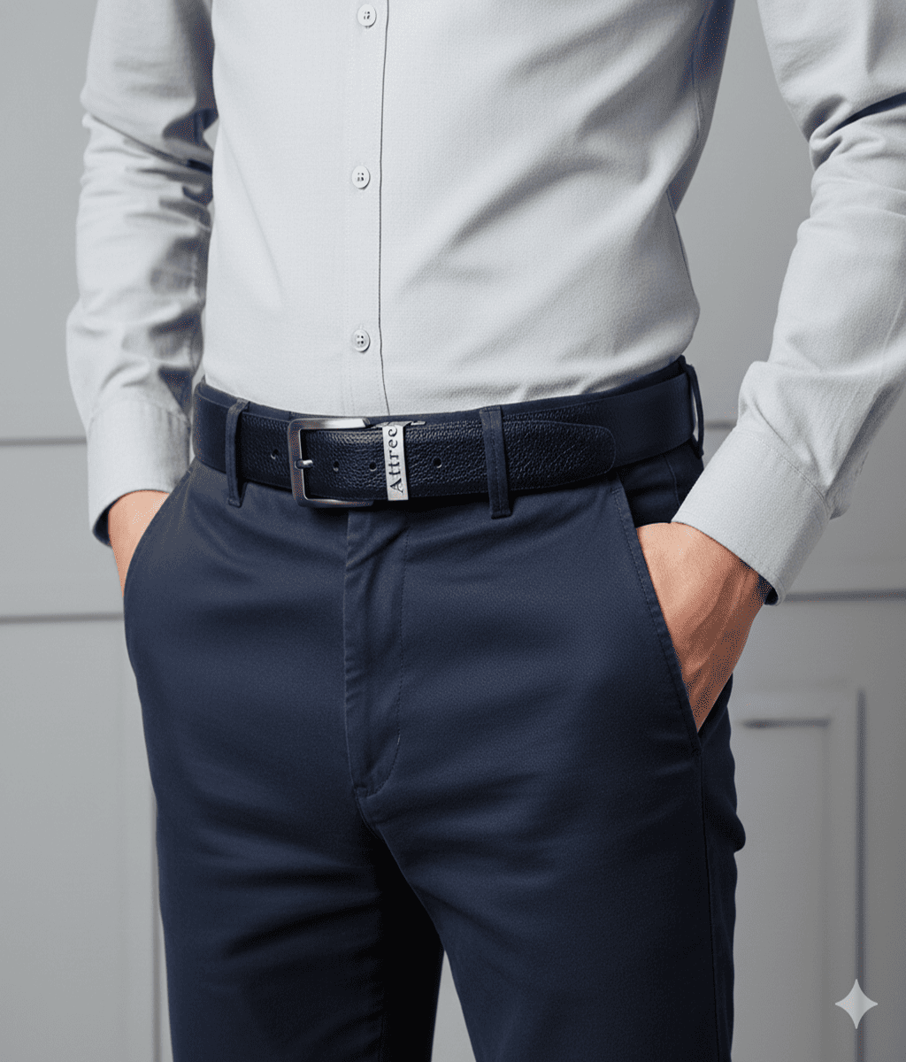 Mens Black Leather Belt